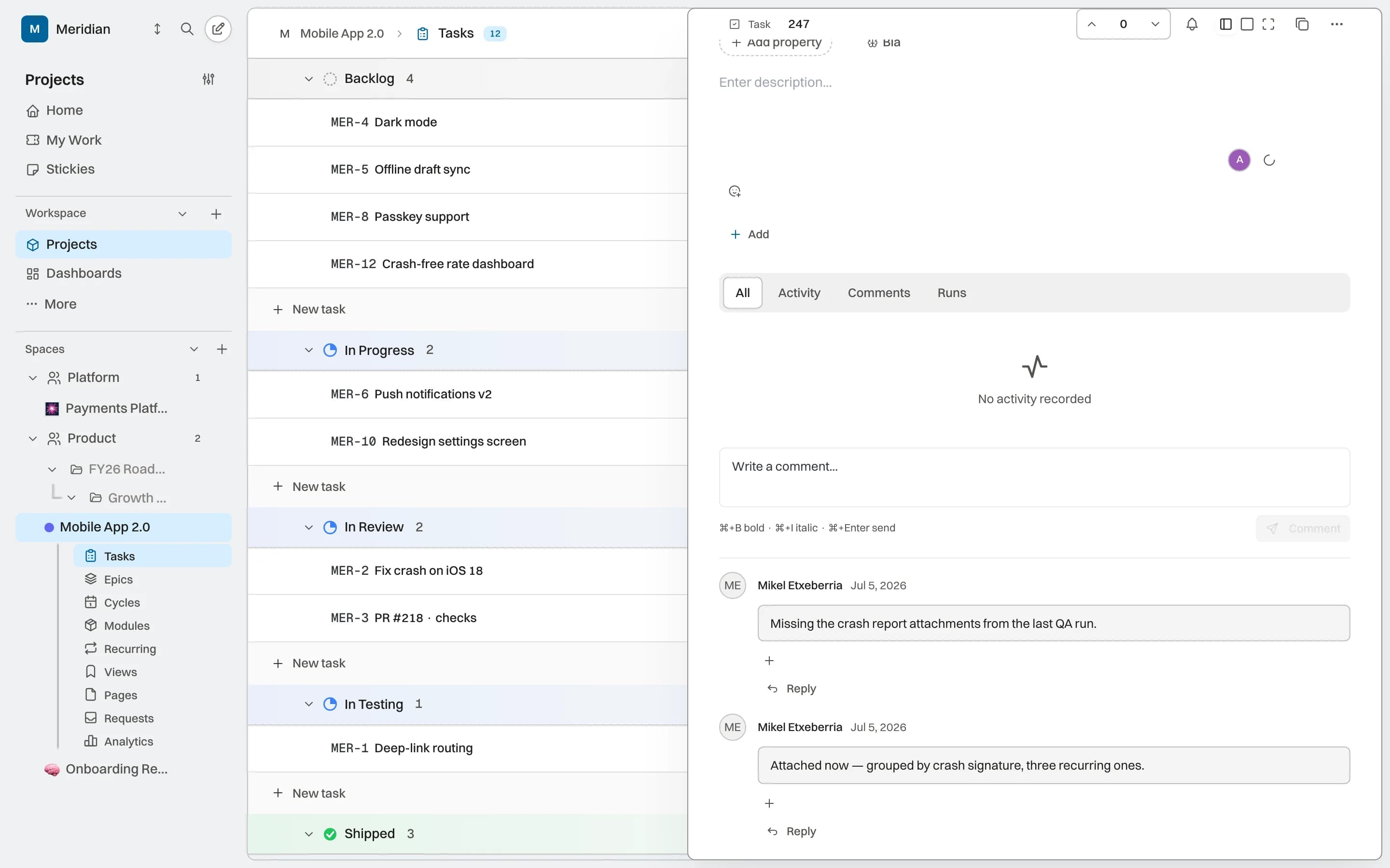 Custom fields