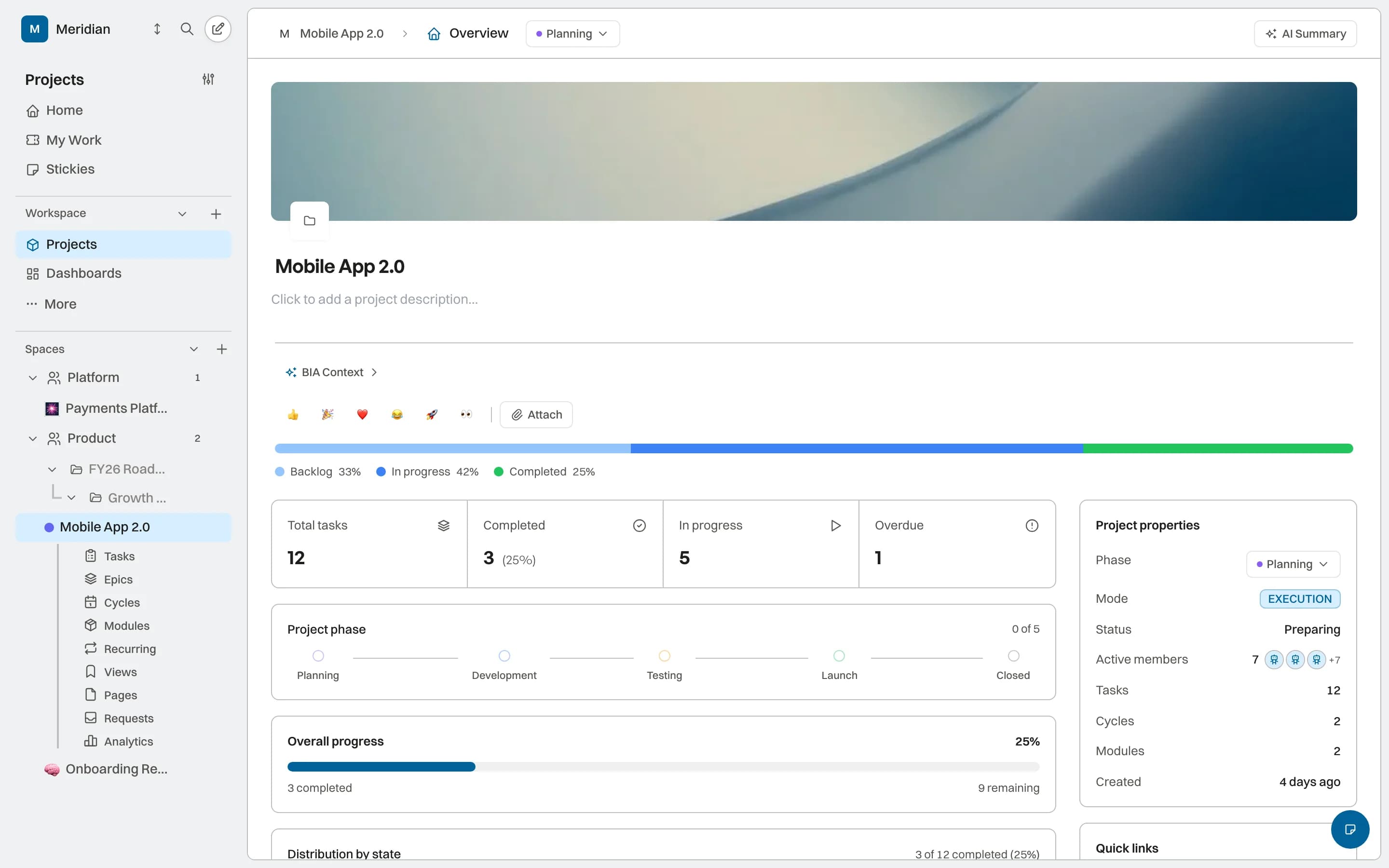 Cross-project views